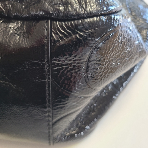 COACH Large Patent Leather Black Shoulder Bag F19462 - Picture 3 of 10